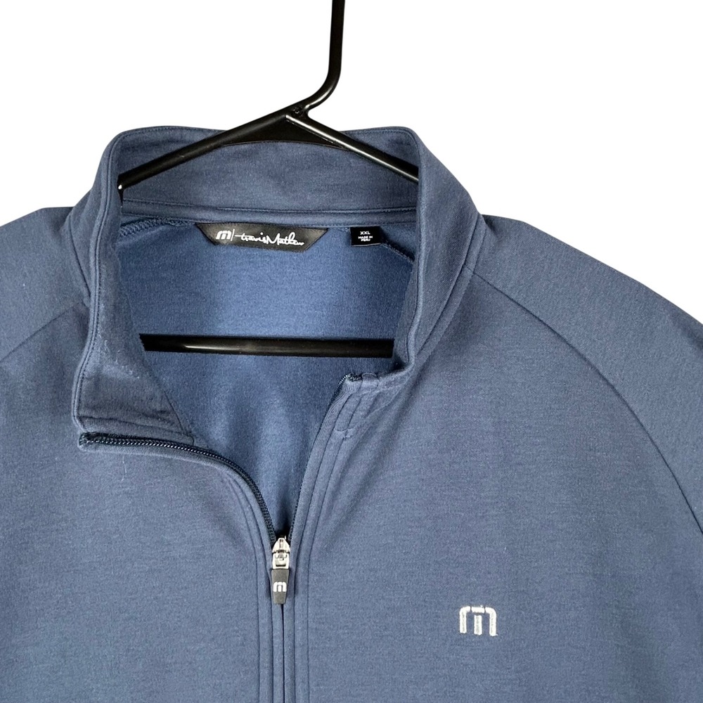 Travis Mathew Mens Blue 1/4 Zip Pullover Golf Jacket XXL‎